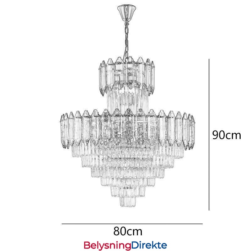 Konisk Krystall Pendellampe Dupleks Dekorativ Taklampe