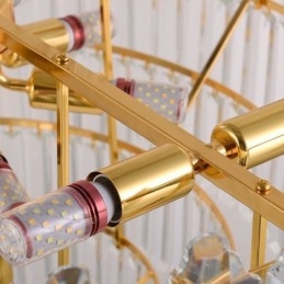 Konisk Krystall Pendellampe Dupleks Dekorativ Taklampe