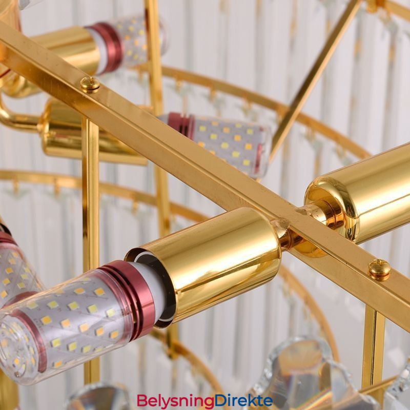 Konisk Krystall Pendellampe Dupleks Dekorativ Taklampe