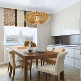 Taklampe I Tre, Oval, 17 Cm, Av Bassved