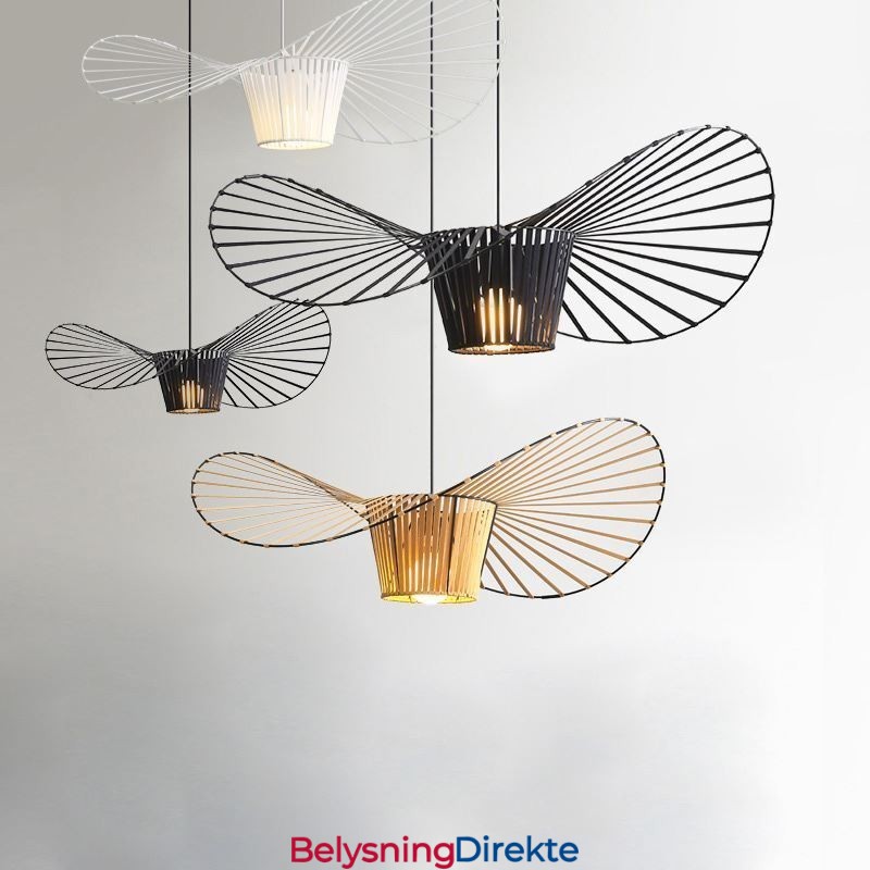 Moderne, Enkel Taklampe I Jernform Med Hatteform