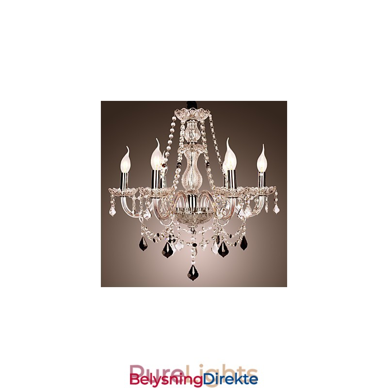 Rustikk Hyttekrystall Andre Glasslysekrone