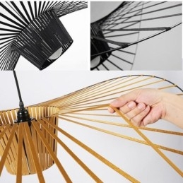 Moderne, Enkel Taklampe I Jernform Med Hatteform