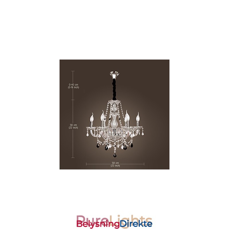 Rustikk Hyttekrystall Andre Glasslysekrone