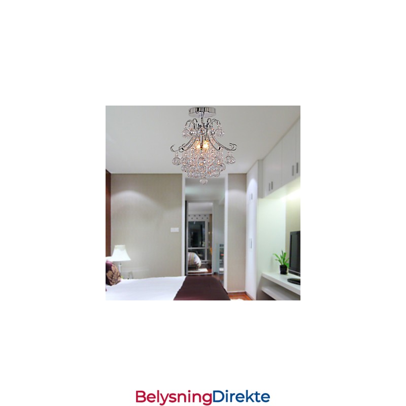 Moderne Samtids Krystall Mini-Style Galvanisert Metall Lysekrone Innfelt Montering