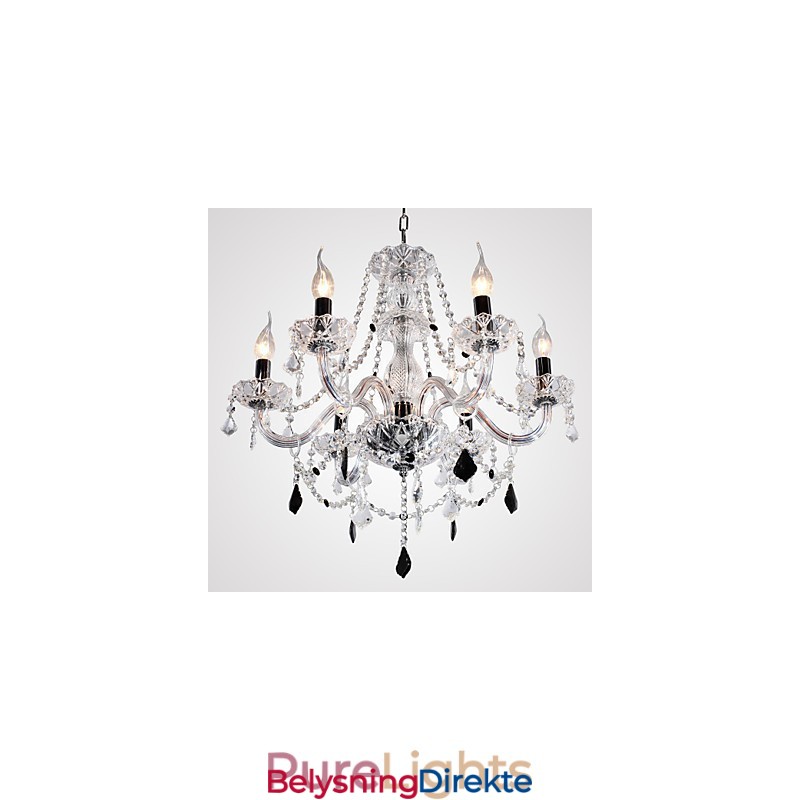 Rustikk Hyttekrystall Andre Glasslysekrone