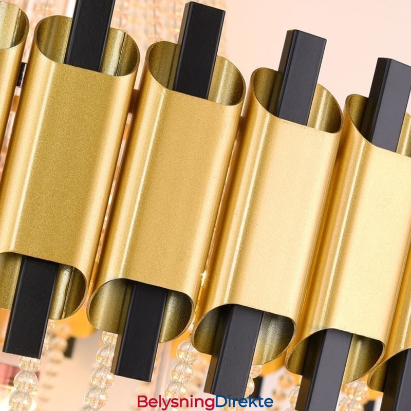 Krystall Pendellampe I Gull, Luksuriøs Dekorativ Taklampe