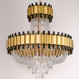 Krystall Pendellampe I Gull, Luksuriøs Dekorativ Taklampe