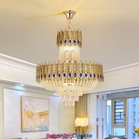 Krystall Pendellampe Luksuriøs Dekorativ Taklampe 60 Cm