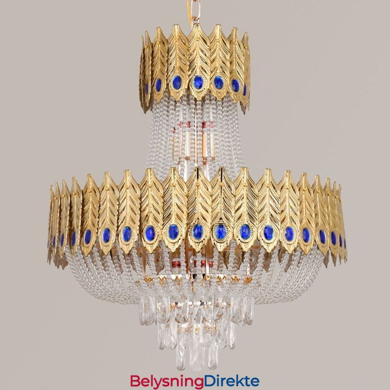 Krystall Pendellampe Luksuriøs Dekorativ Taklampe 60 Cm