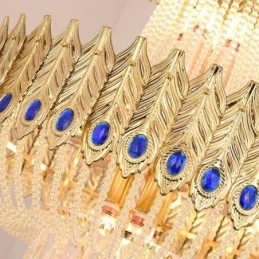 Krystall Pendellampe Luksuriøs Dekorativ Taklampe 60 Cm