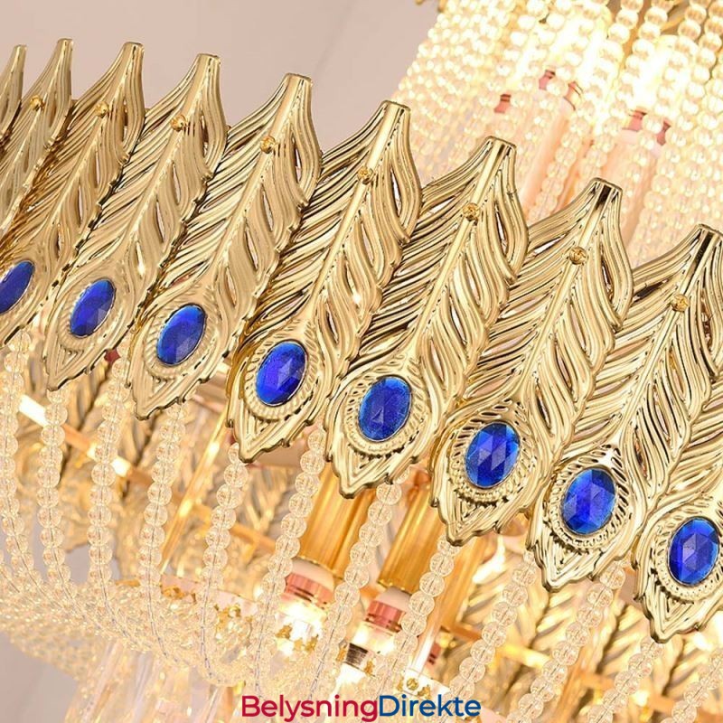 Krystall Pendellampe Luksuriøs Dekorativ Taklampe 60 Cm