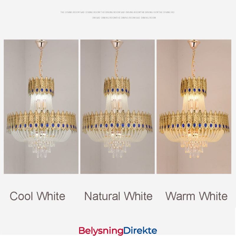 Krystall Pendellampe Luksuriøs Dekorativ Taklampe 60 Cm