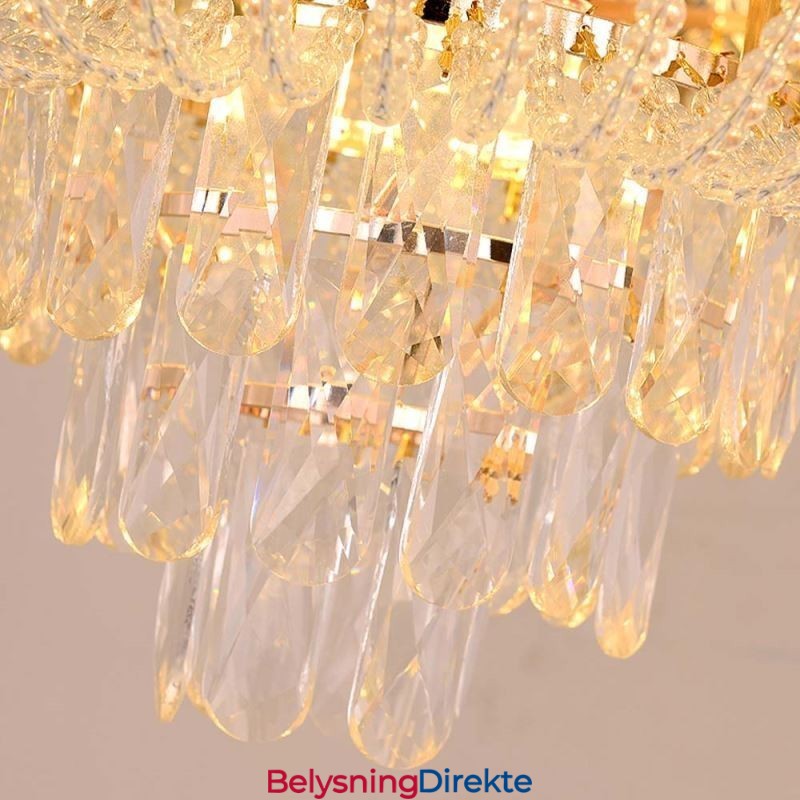 Krystall Pendellampe Luksuriøs Dekorativ Taklampe 60 Cm
