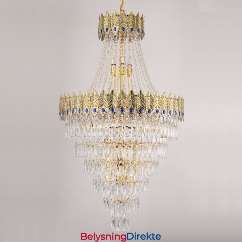 Krystall Pendellampe Sofistikert Luksuriøs Dekorativ Hengelampe 80 Cm