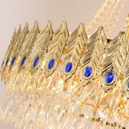 Krystall Pendellampe Sofistikert Luksuriøs Dekorativ Hengelampe 80 Cm