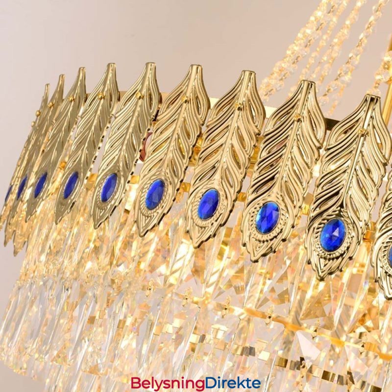 Krystall Pendellampe Sofistikert Luksuriøs Dekorativ Hengelampe 80 Cm