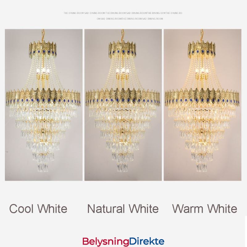 Krystall Pendellampe Sofistikert Luksuriøs Dekorativ Hengelampe 80 Cm