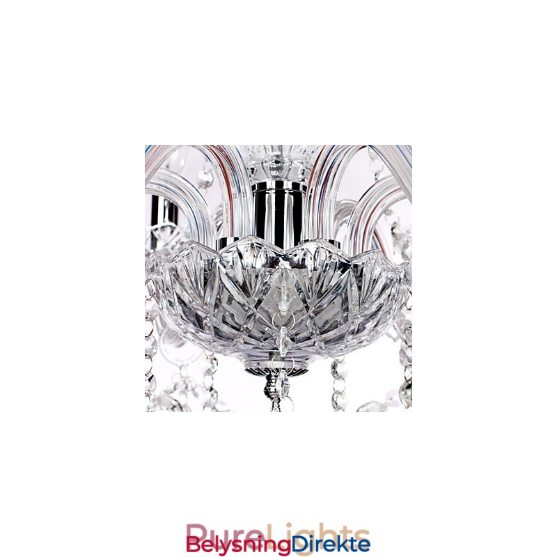Rustikk Hyttekrystall Andre Glasslysekrone