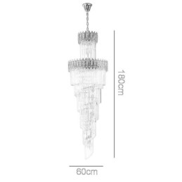 Gullkrystall Pendellampe Galvanisert Gull Phoenix Baklampeskjerm Taklampe