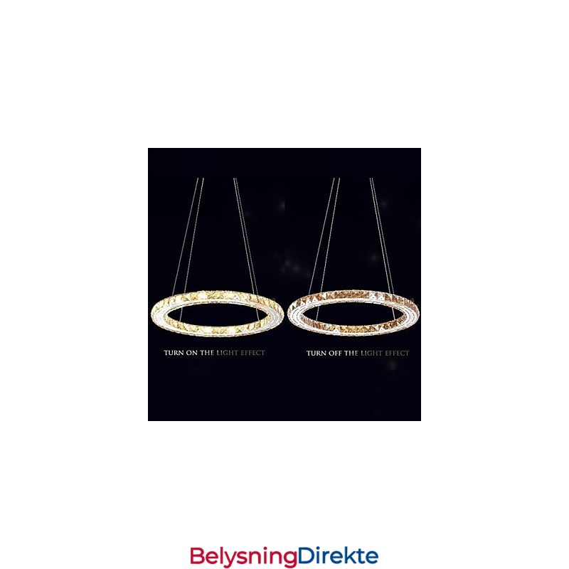 Krystall Pendellampe Belysningslamper Moderne Armaturer Rav K9 Krystall Rund Enkel Ring 30 Cm