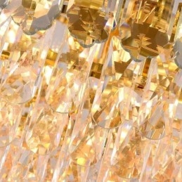 Krystall Pendellampe Rektangulær Luksuriøs Dekorativ Taklampe 100 Cm