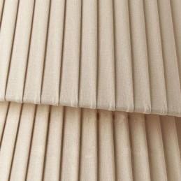 Pendellampe I Fransk Kremfarget Stil Med Dobbel Stoffskjerm Og Taklampe