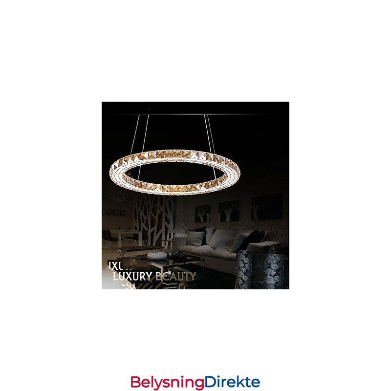 Krystall Pendellampe Belysningslamper Moderne Armaturer Rav K9 Krystall Rund Enkel Ring 30 Cm