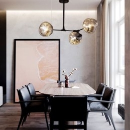 Nordisk Taklampe Moderne Galvanisert Lampeskjerm I Farget Glass