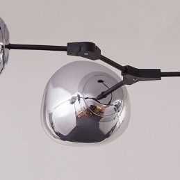 Nordisk Taklampe Moderne Galvanisert Lampeskjerm I Farget Glass