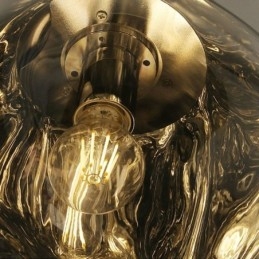 Nordisk Taklampe Moderne Galvanisert Lampeskjerm I Farget Glass