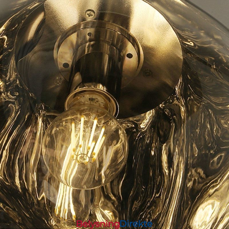 Nordisk Taklampe Moderne Galvanisert Lampeskjerm I Farget Glass