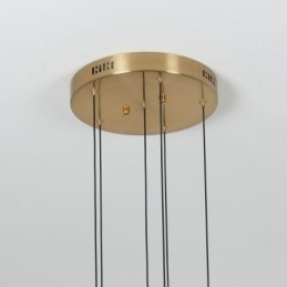 Pendellampe Kobber Krystall Søyle Klynge Taklampe