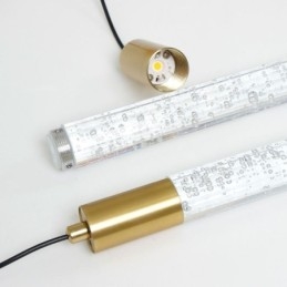 Pendellampe Kobber Krystall Søyle Klynge Taklampe