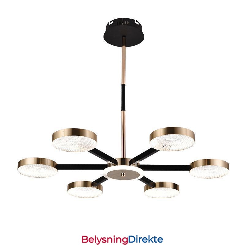 Minimalistisk Taklampe Med Syv Hoder Og Sirkelform