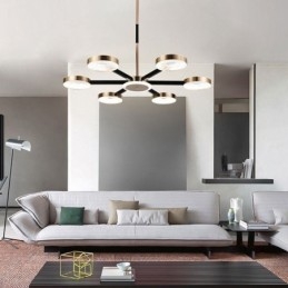 Minimalistisk Taklampe Med Syv Hoder Og Sirkelform