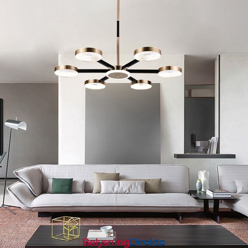 Minimalistisk Taklampe Med Syv Hoder Og Sirkelform