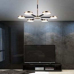 Minimalistisk Taklampe Med Syv Hoder Og Sirkelform