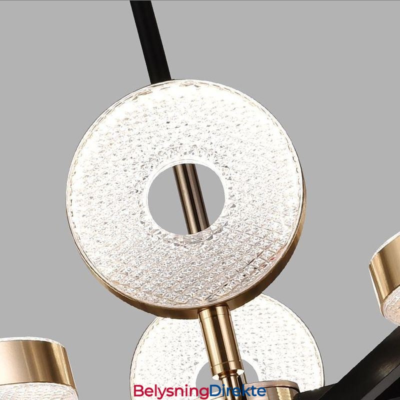 Minimalistisk Taklampe Med Syv Hoder Og Sirkelform