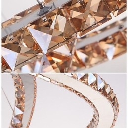 Krystall Pendellampe Belysningslamper Moderne Armaturer Rav K9 Krystall Rund Enkel Ring 30 Cm