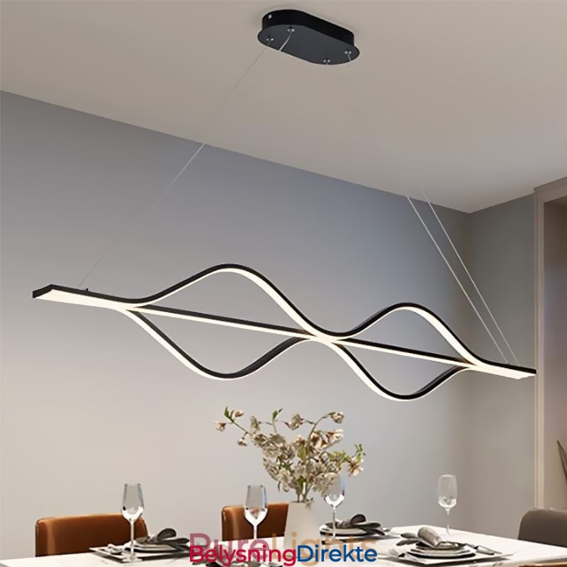 Minimalistisk Pendellampe Med Lysbølge