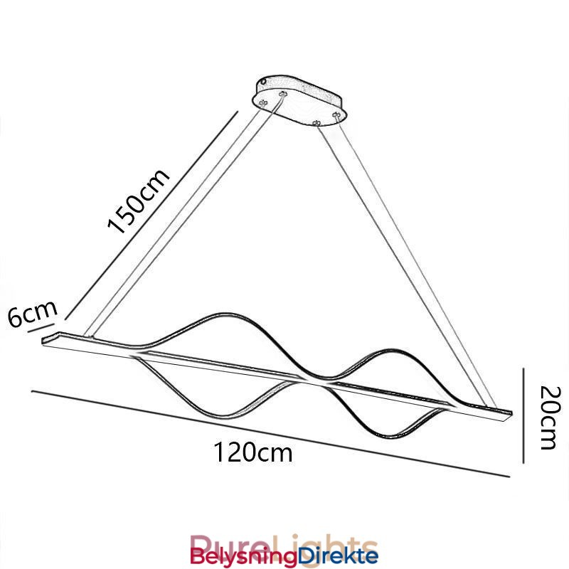 Minimalistisk Pendellampe Med Lysbølge