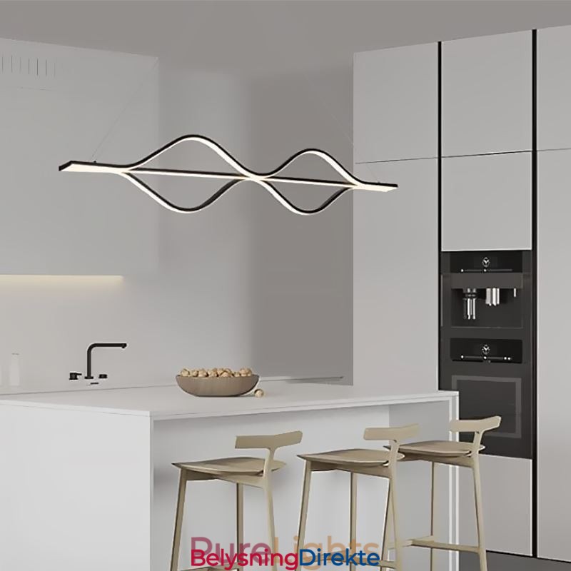 Minimalistisk Pendellampe Med Lysbølge