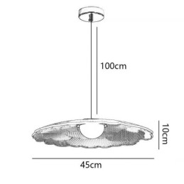 Pendellampe I Akryl Med Blomsterpanne Og Taklampe