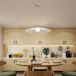 Pendellampe I Akryl Med Blomsterpanne Og Taklampe