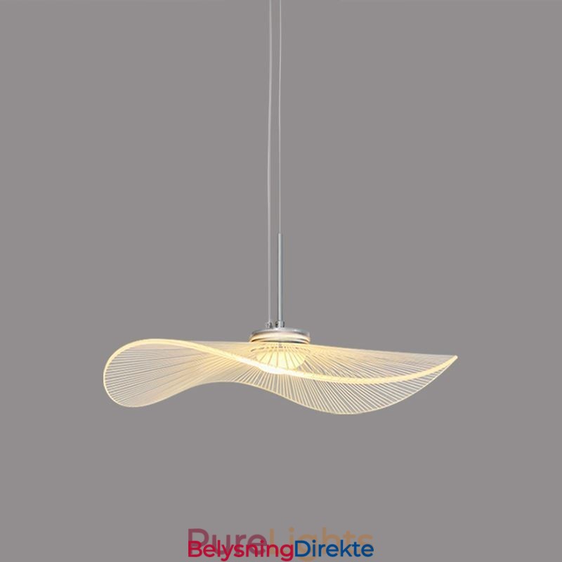 Pendellampe I Akryl Med Lotusblad I Tak