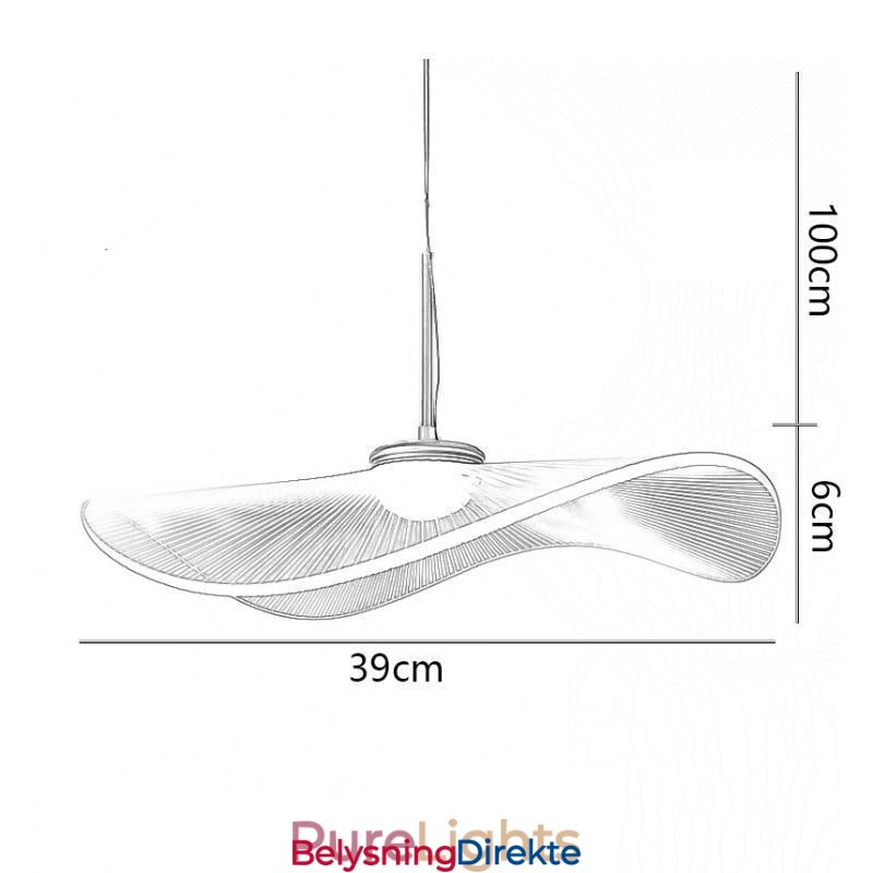 Pendellampe I Akryl Med Lotusblad I Tak