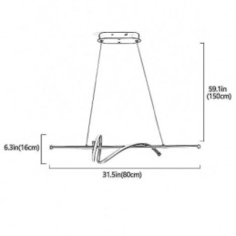 Minimalistisk Taklampe Med Kort Omslag