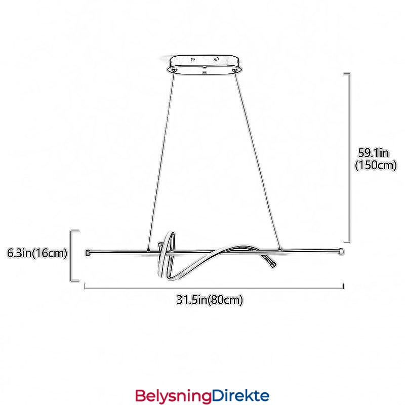 Minimalistisk Taklampe Med Kort Omslag