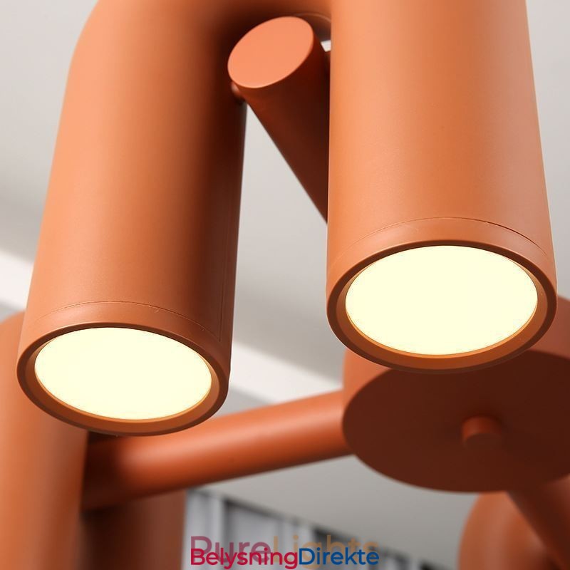 Rund Pendellampe I Smijern, U-Formet Taklampe, 90 Graders Roterende Skjerm